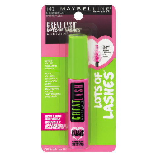 MAYBELLINE - Great Lash Lots Of Lashes Mascara - Blackest black