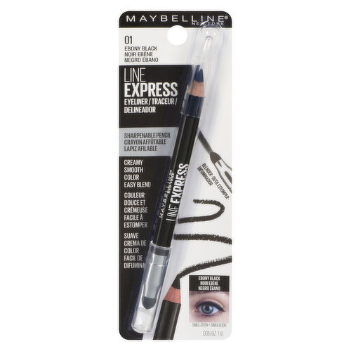 MAYBELLINE - Line Express Eyeliner - 01 Ebony Black