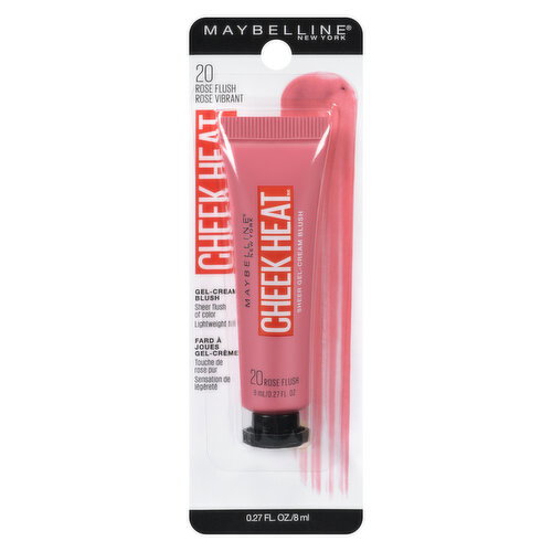 MAYBELLINE - New York Cheek Heat Gel-Cream Blush, 20 Rose Flush
