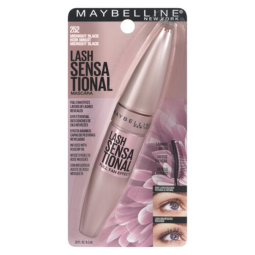 MAYBELLINE - New York Lash Sensational Mascara Full Fan Effect, Midnight Black