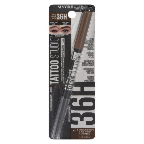 Maybelline - Tattoo Studio Brow Pencil - Medium Brown