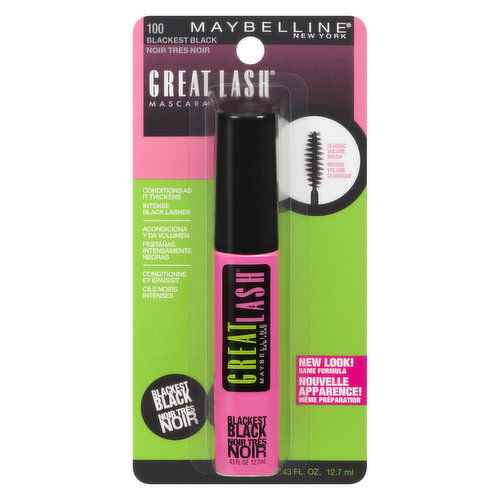 Maybelline - Great Lash Washable Mascara - Blackest Black