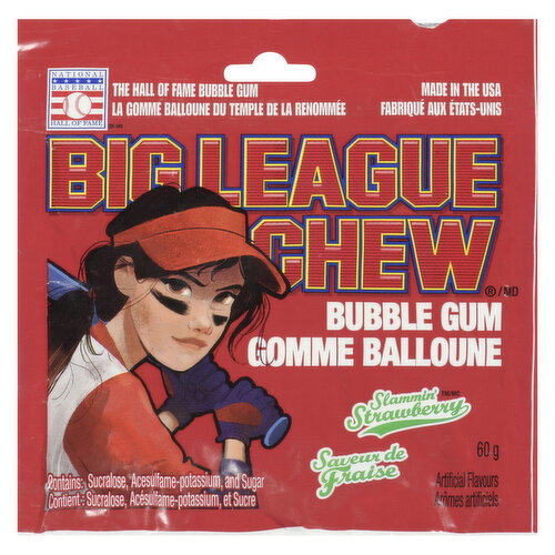 Big League Chew - Bubble Gum - Slamin' Strawberry