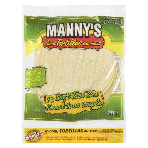 Manny's - Corn Tortillas Soft Taco Size