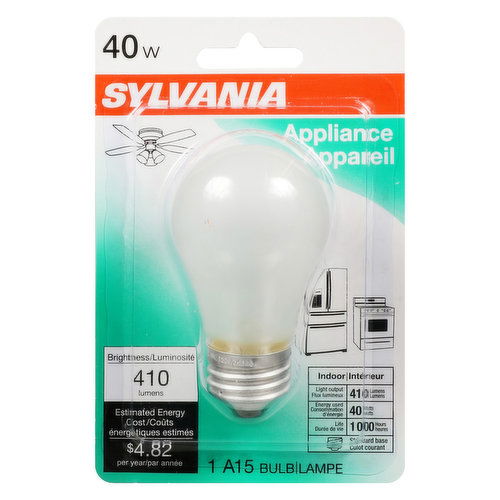 Sylvania - Appliance Inside Frost Finish Medium Base 40W