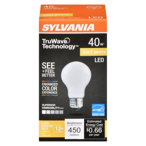 Sylvania - LED 40W A19 Frosted Bulb