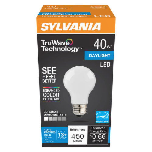 Sylvania - LED 40W A19 Frosted Bulb