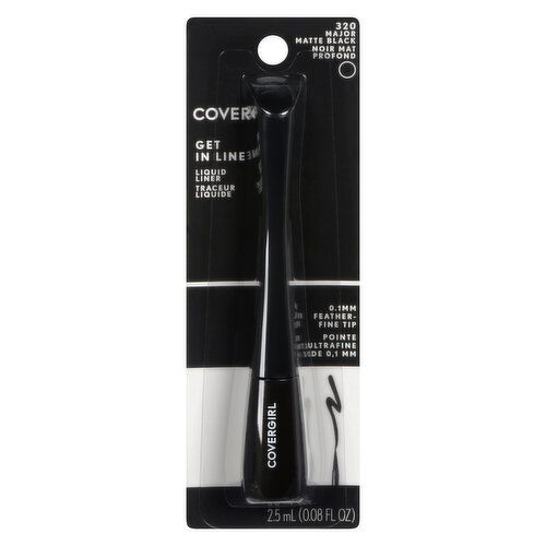 COVERGIRL - Get in Line Liquid Eyeliner - Major Matte Black 320