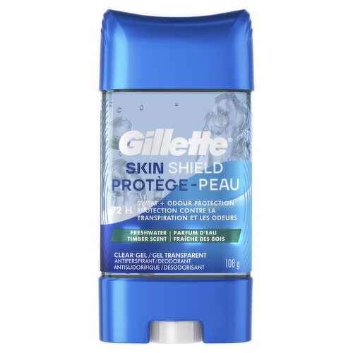 Gillette - Skin Shield Hydrating Gel Transparent - Freshwater Timber Scent