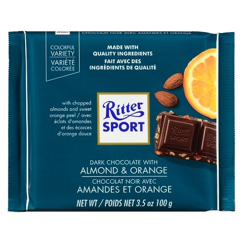 Ritter Sport - Dark Chocolate Bar Almond & Orange