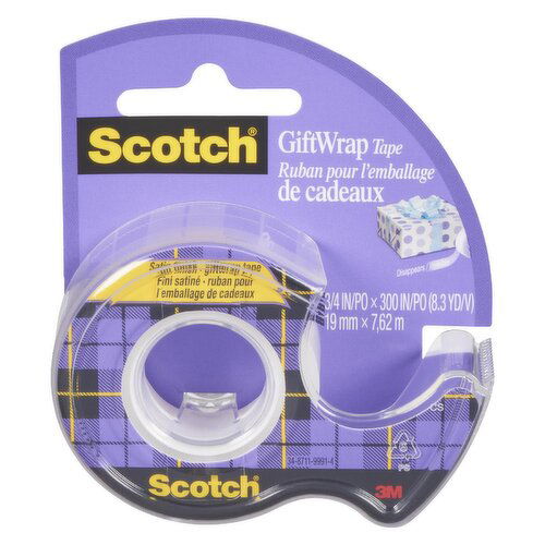 Scotch - 3m Gift Wrap Tape 19mm x 7.62m