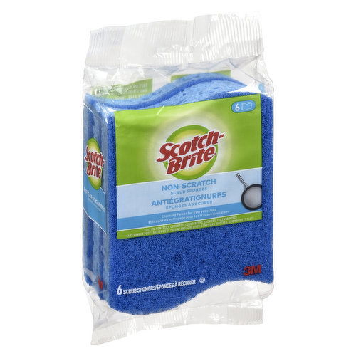 Scotch Brite - No Scratch Scrub Sponges - Kitchen/Multi Purpose