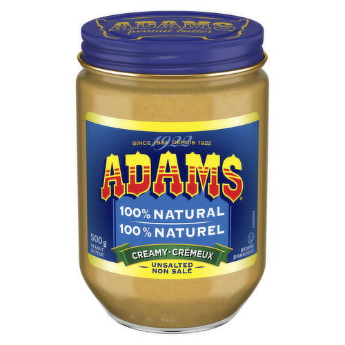 Adams - Creamy Unsalted Peanut Butter