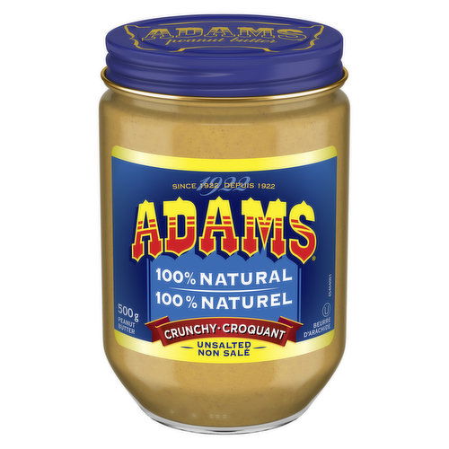 Adams - Crunchy Unsalted Peanut Butter