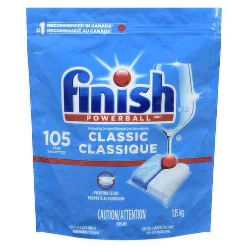 finish - Powerball Classic Dishwasher Detergent Pods, 105 Tabs