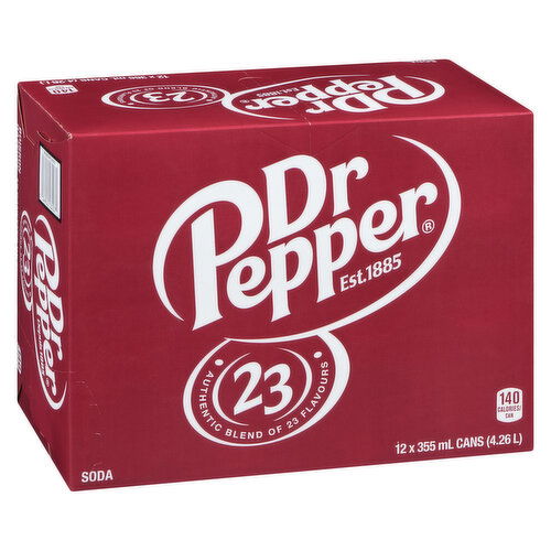 Dr. Pepper - Soda, 355mL Cans