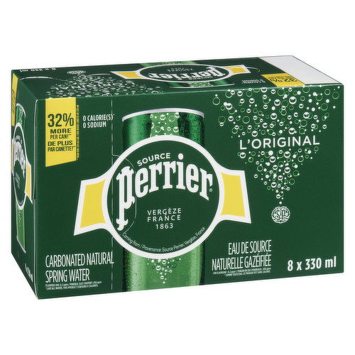 Perrier - Carbonated Natural Original Spring Water Slim Can