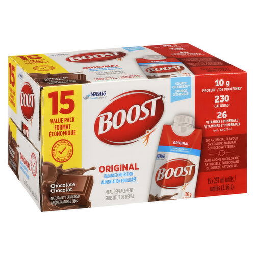 Boost - Original Chocolate, 15 Pack