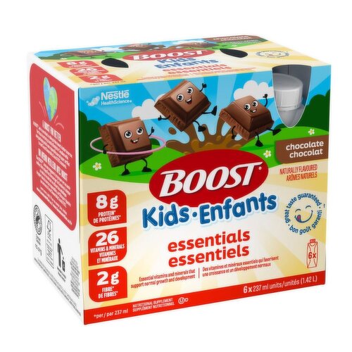 Boost - Kids Essential Chocolate, Growth & Development Protein, 237 mL