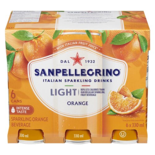 San Pellegrino - Sparkling Light Orange, 330 mL