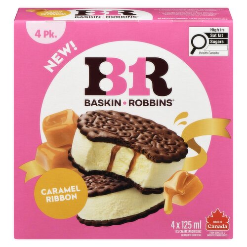 Baskin Robbins - Caramel Ribbon Ice Cream Sandwiches
