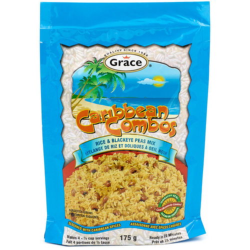 Grace Carribbean Rice Caribbean Blend Vegetables Grace Rice & Blackeye Peas Mix