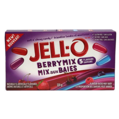 Jello - Soft n' Chewy Candy, Berry Mix