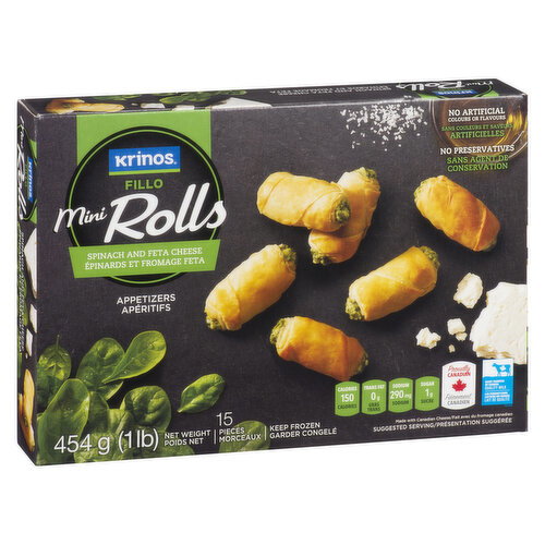 Krinos - Mini Fillo Twisters with Spinach, Feta and Ricotta