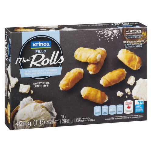 Krinos - Mini Fillo Twisters - Feta and Ricotta Cheese