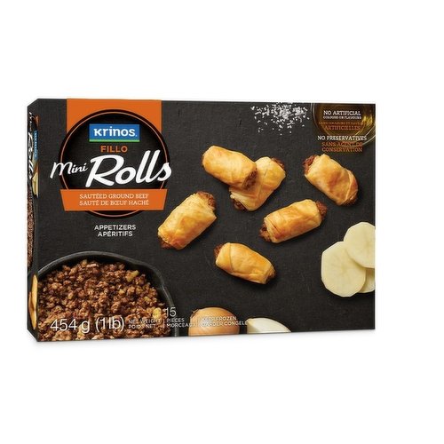 Krinos - Mini Fillo Rolls - Ground Beef