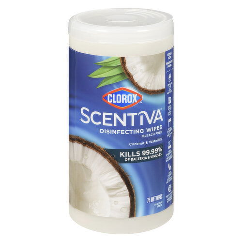 Clorox - Scentiva Disinfecting Wipes Coconut & Waterlily