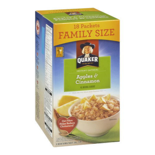 QUAKER - Apples & Cinnamon Instant Oatmeal