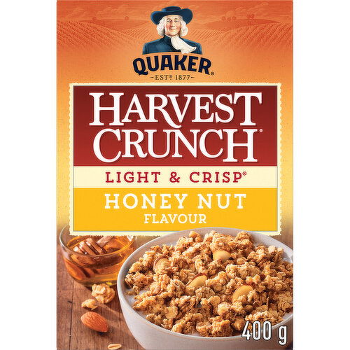 QUAKER - Harvest Crunch Light & Crisp Honey & Nut Granola