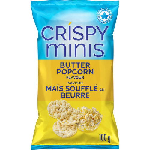 Quaker - Crispy Minis Butter Popcorn, Brown Rice Chips