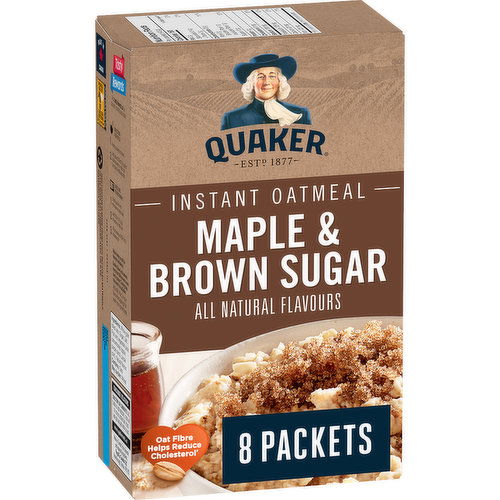 Quaker - Maple & Brown Sugar Flavour Instant Oatmeal