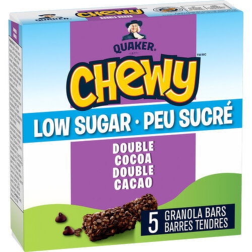 Quaker - Chewy Low Sugar Granola Bars -  Double Cocoa