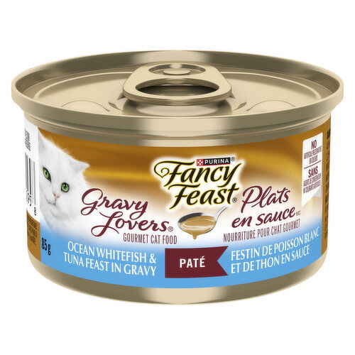 Purina - Fancy Feast Gravy Lovers Pate Ocean Whitefish & Tuna Feast in Gravy, Wet Cat Food