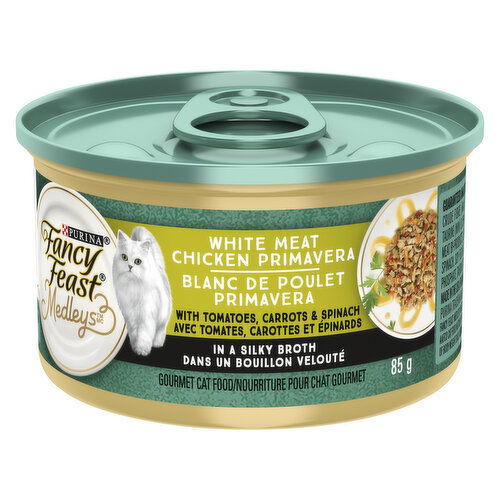 Fancy Feast Medleys White Meat Chicken Primavera in a Silky Broth Wet Cat Food Save On Foods