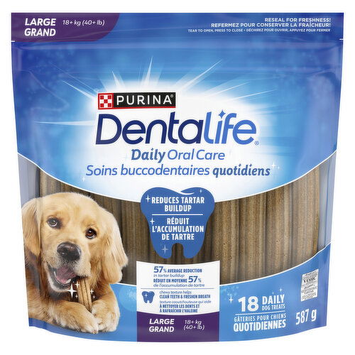 Purina DentaLife - Large Breed Daily Oral Care, Dental Dog Treats 587 g