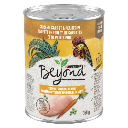 Beyond - Chicken, Carrot & Pea Recipe Ground Entre, Wet Dog Food 368 g