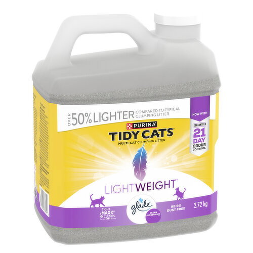 PURINA - Tidy Cats Clumping Cat Litter, LightWeight with Glade Clean Blossoms Multi-Cat