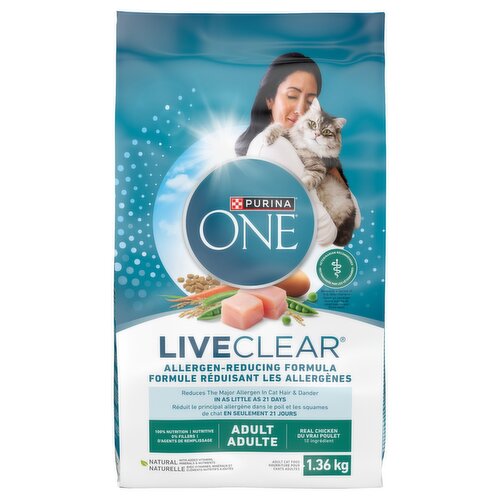 PURINA - ONE LiveClear Allergen-Reducing Adult Cat Food, Chicken