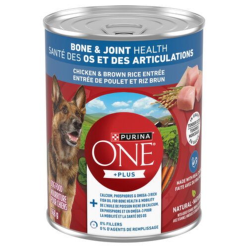 PURINA - ONE+Plus Tender Cuts In Gravy Bone & Joint Health Chicken & Brown Rice Entre Dog Food