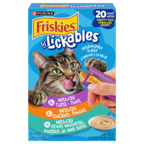 PURINA - Friskies Lil' Lickables Variety 20 Pack - Tuna, Chicken & Ocean Whitefish