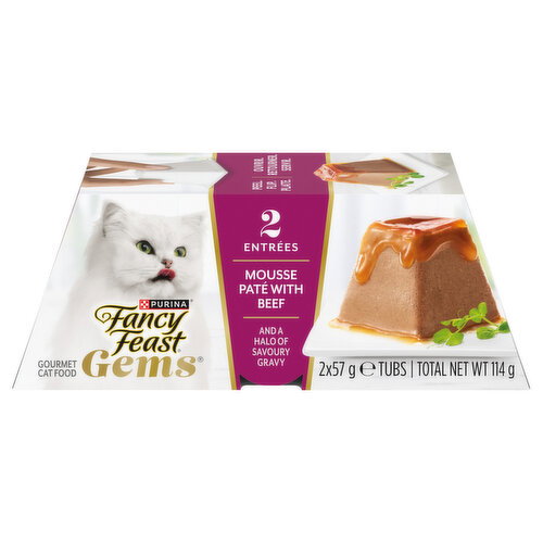 PURINA - Fancy Feast Gems Mousse Pate with Beef, 2 Pack
