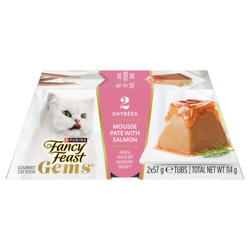 PURINA - Fancy Feast Gems Mousse Pate with Salmon, 2 Pack