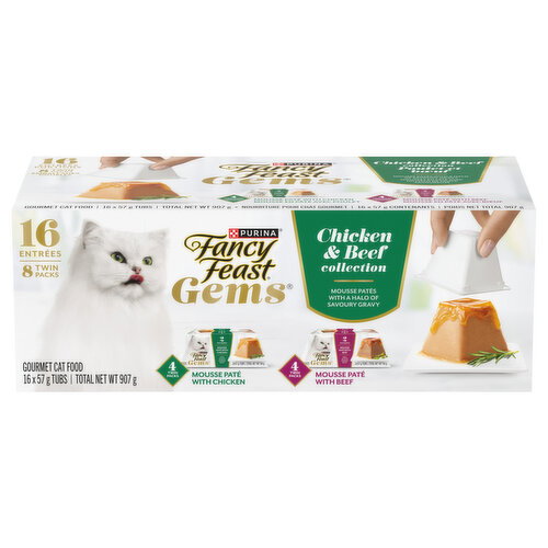 PURINA - Fancy Feast Gems Chicken & Beef, 16 Pack