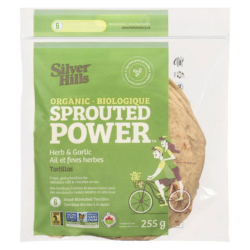 Silver Hills - Tortillas Sprouted Power Herb & Garlic