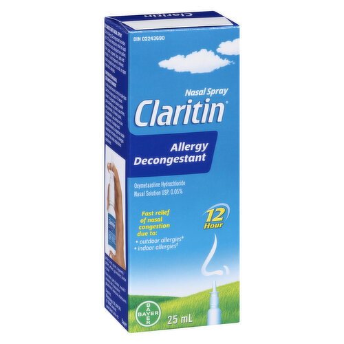 Claritin - Allergy Decongestant Nasal Spray - 12 Hour