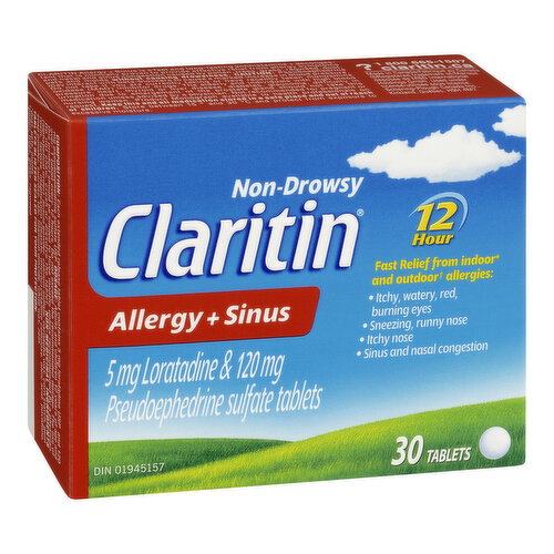 Claritin - Non Drowsy Allergy + Sinus 12 Hour